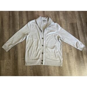 Ted Baker women's size Medium gray button up cardigan knit sweater cotton blend